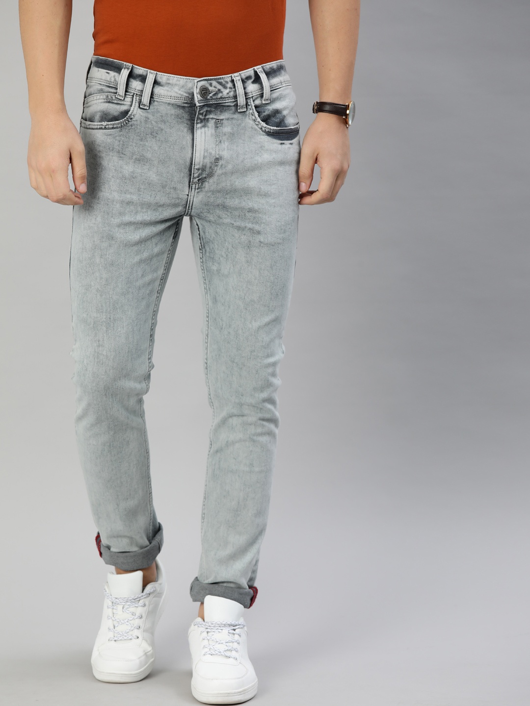 

Ducati Men Grey Slim Fit Mid-Rise Clean Look Stretchable Jeans