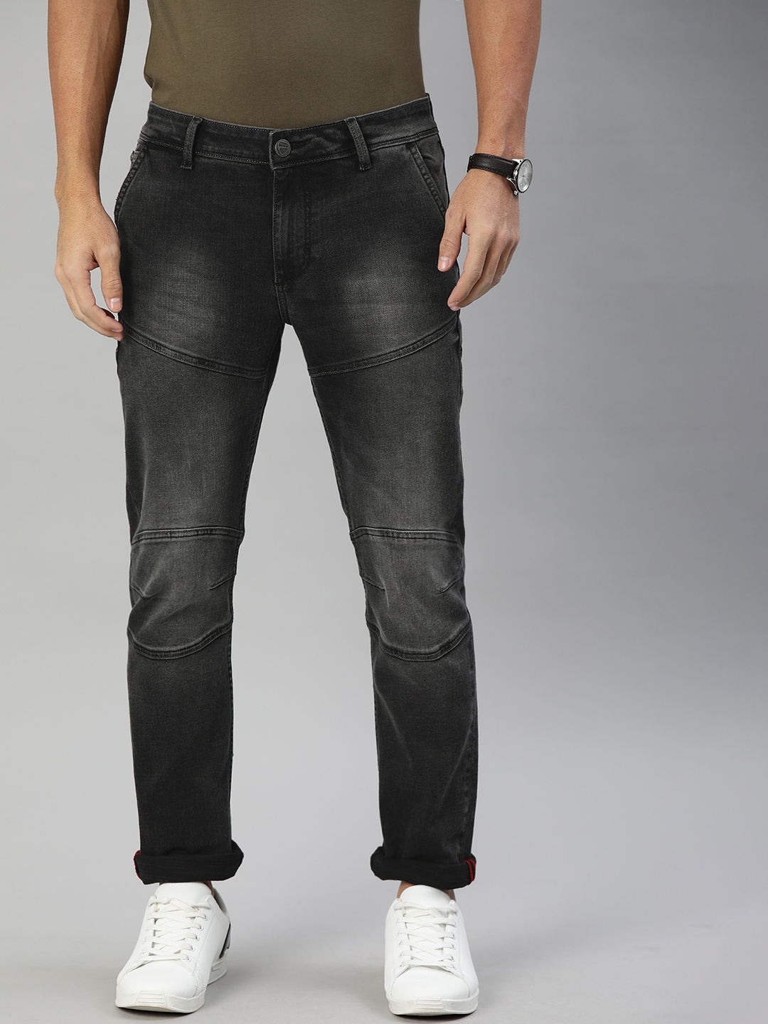 

Ducati Men Charcoal Slim Fit Mid-Rise Clean Look Stretchable Jeans