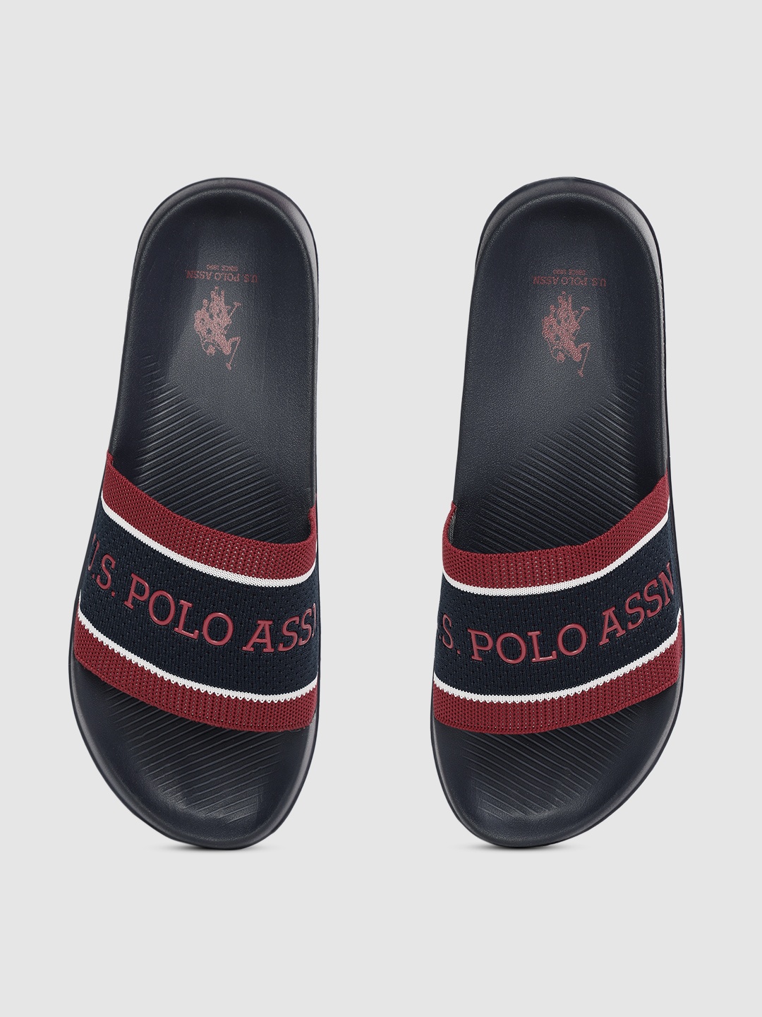 

U.S. Polo Assn. Men Navy Blue NICHOLSON Self Design Sliders