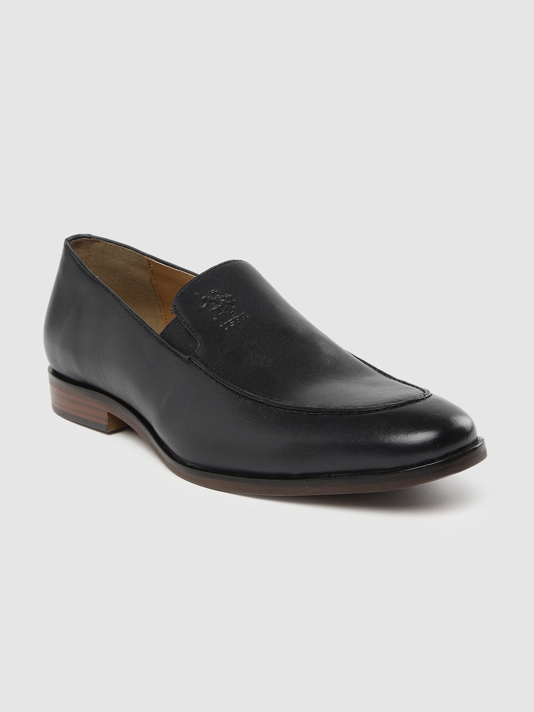

U.S. Polo Assn. Men Black Solid Leather Formal Loafers