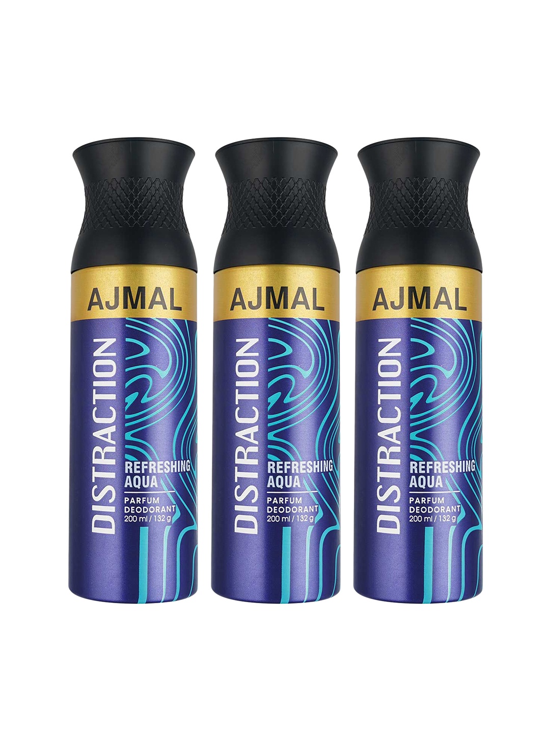 

Ajmal Unisex Set Of 3 Distraction Deodorants 200ml each, Multi