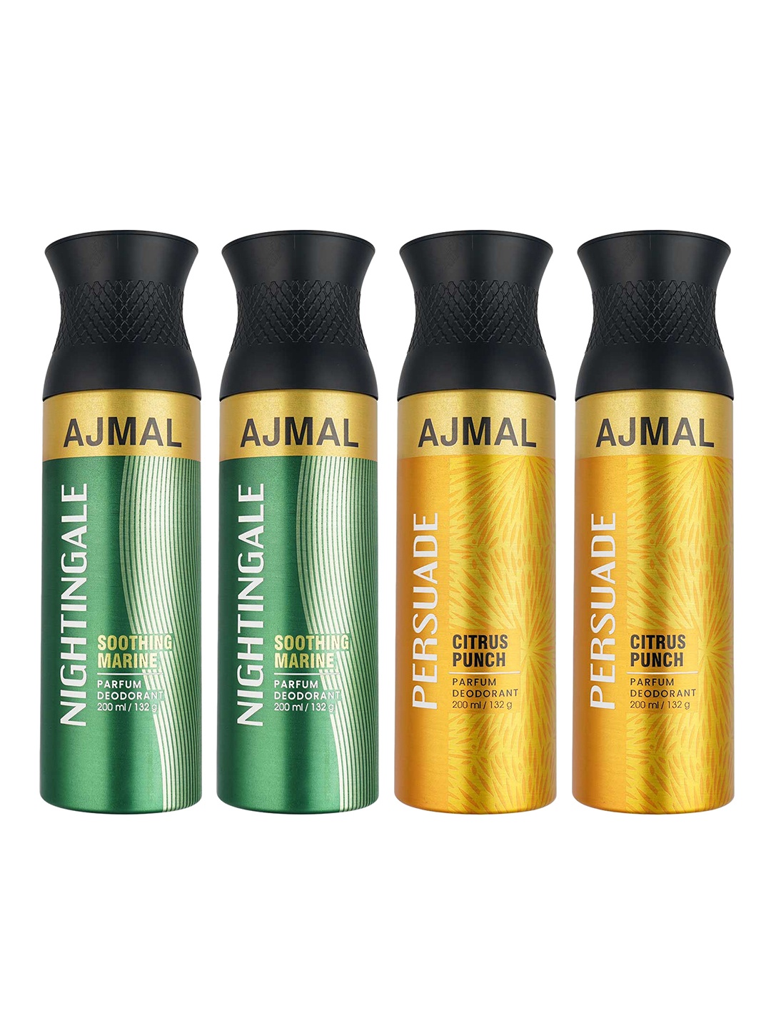 

Ajmal Unisex Set Of 4 - 2 Nightingale & 2 Persuade Deodorant Body Spray 200ml each, Multi