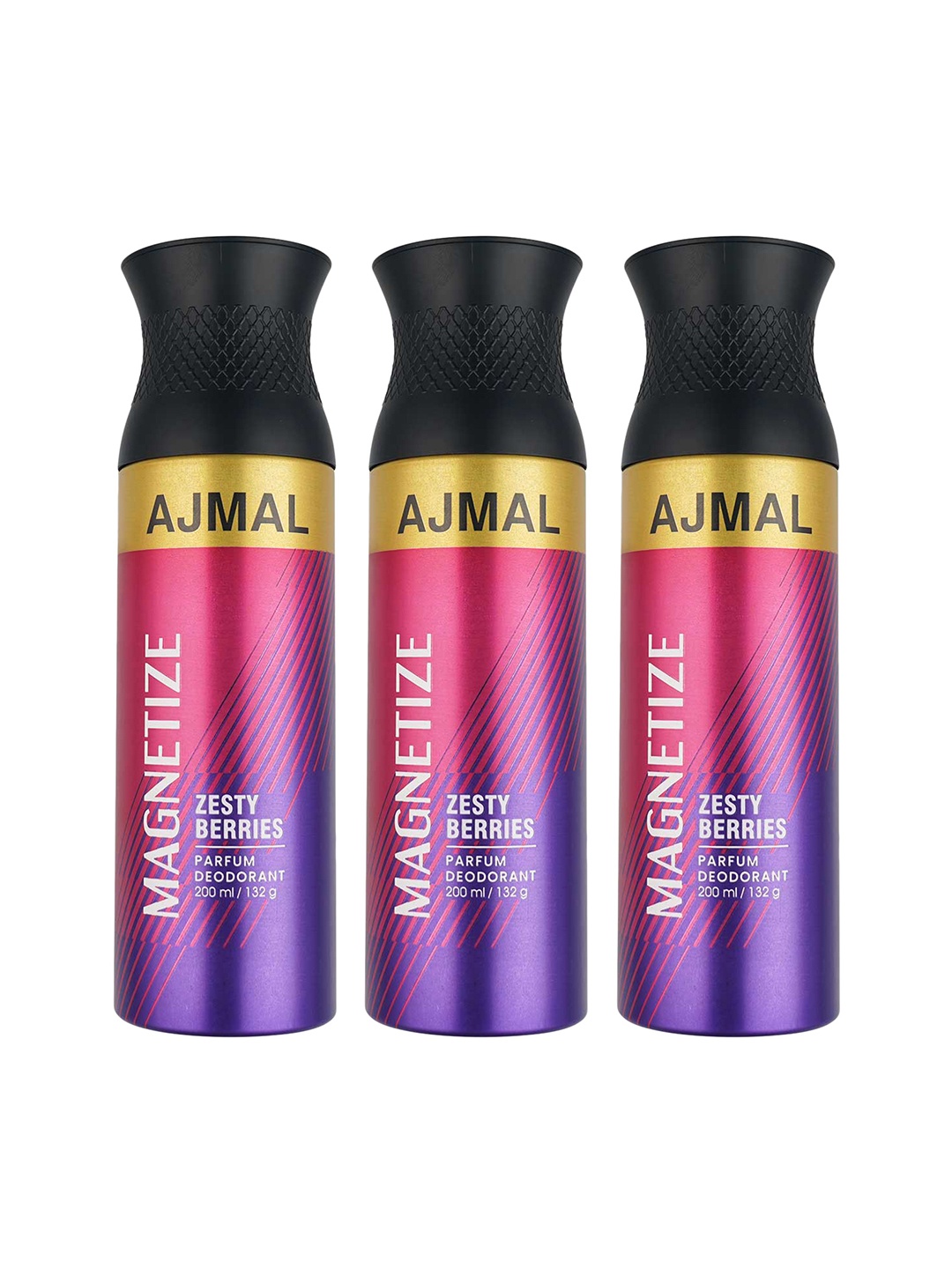 

Ajmal Set of 3 Magnetize Deodorant 600 ml, Multi