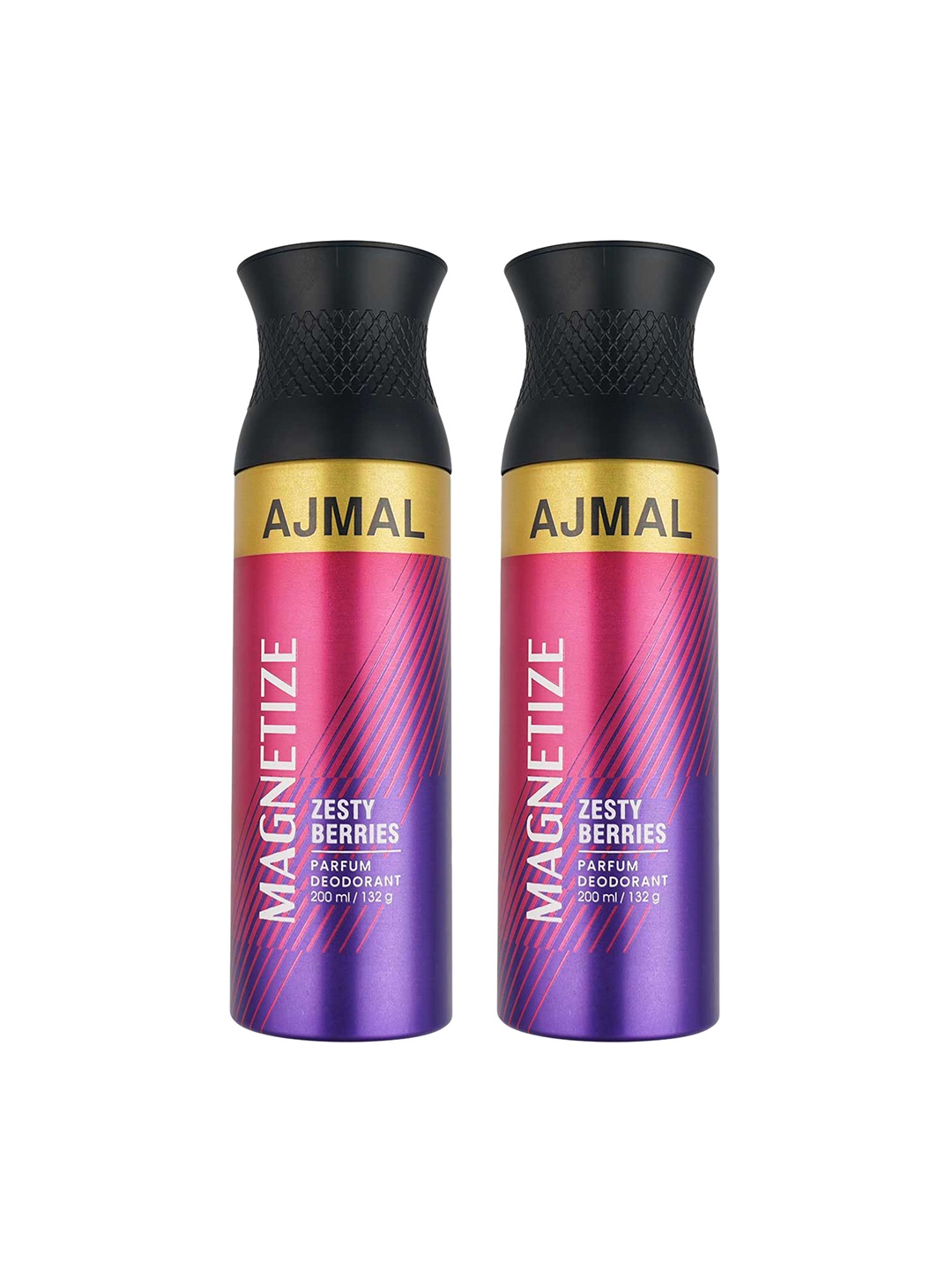 

Ajmal Pack of 2 Magnetize Deodorant 200 ml each, Multi