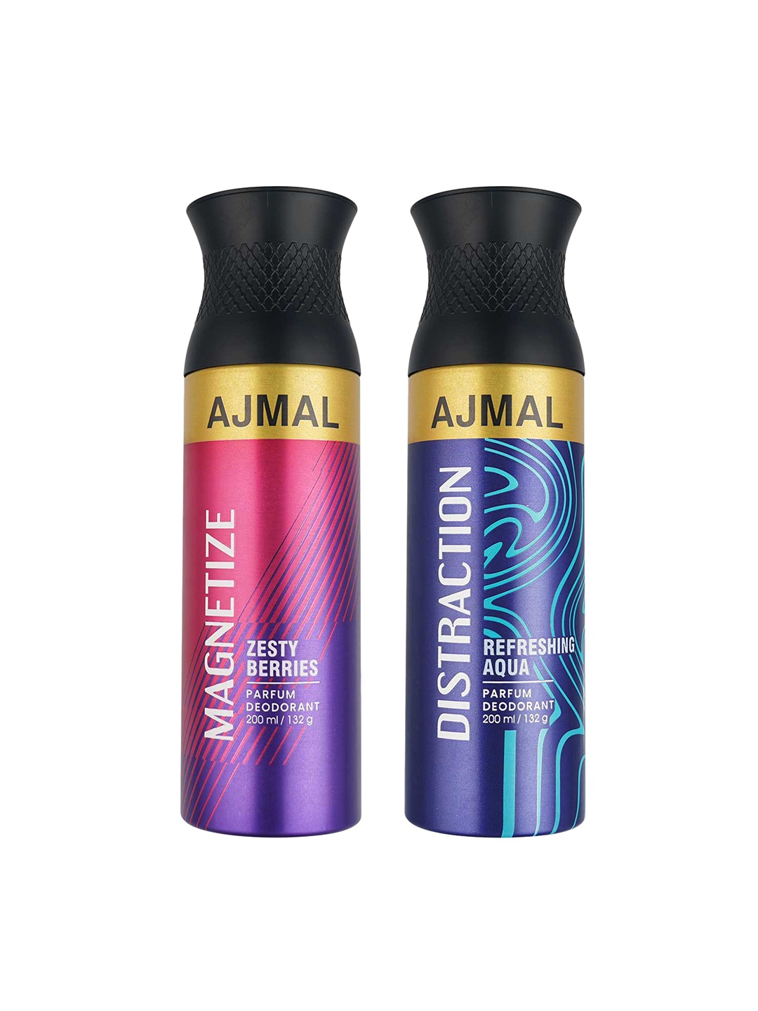 

Ajmal Unisex Pack of 2 Magnetize & Distraction Deodorant, Multi