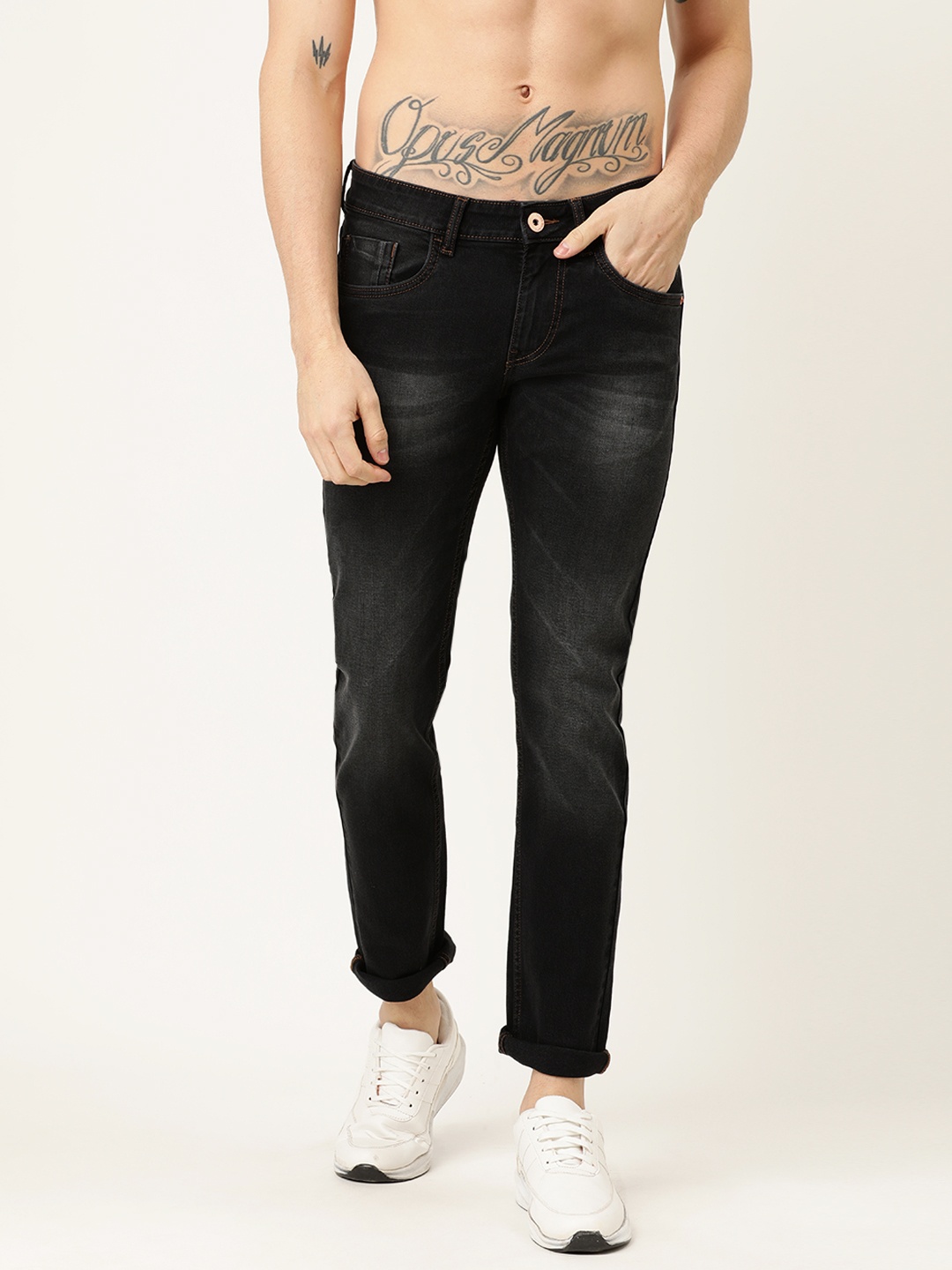 

Flying Machine Men Black Jackson Skinny Fit Low-Rise Clean Look Stretchable Jeans