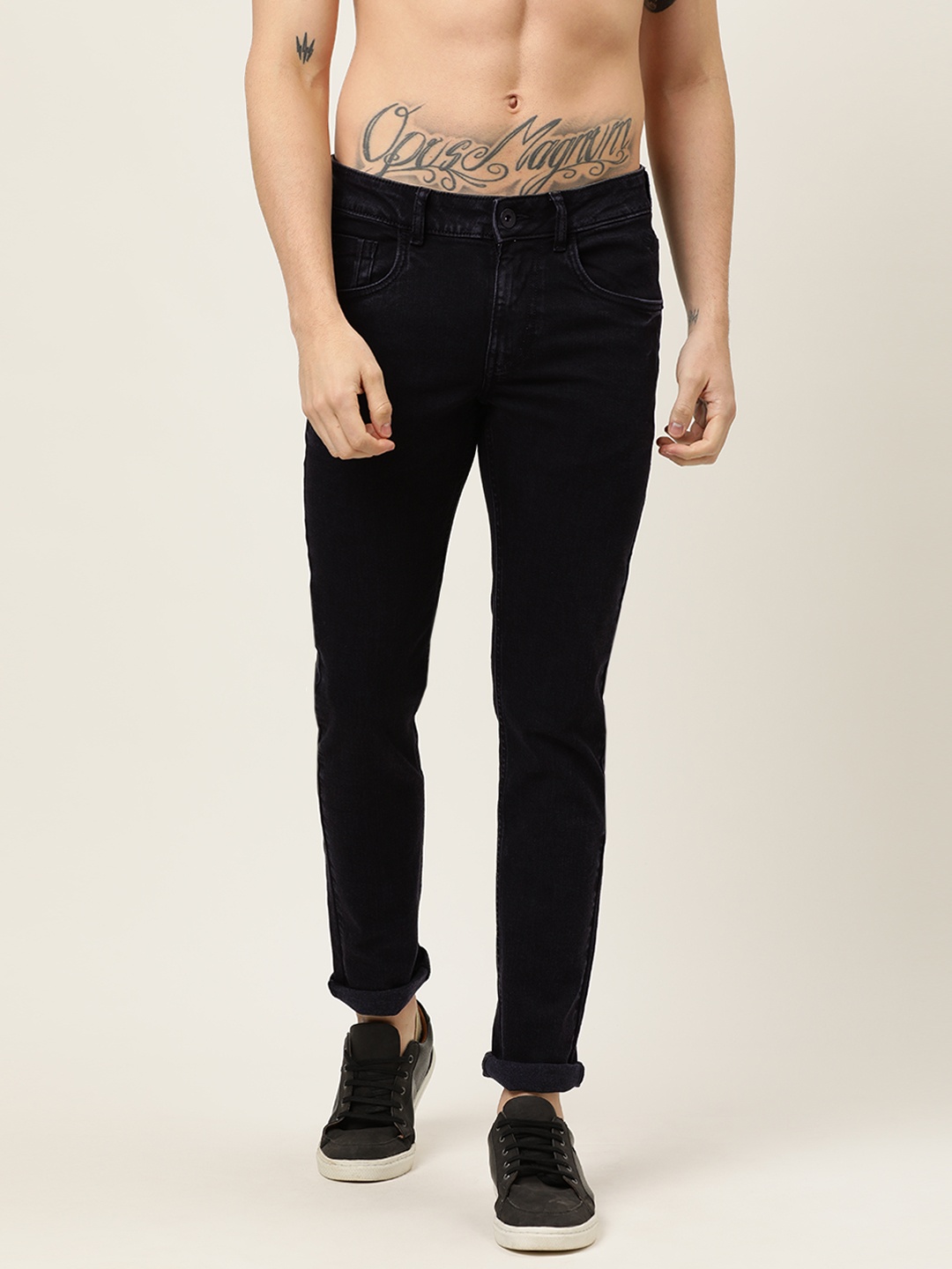 

Flying Machine Men Black Jackson Skinny Fit Low-Rise Clean Look Stretchable Jeans