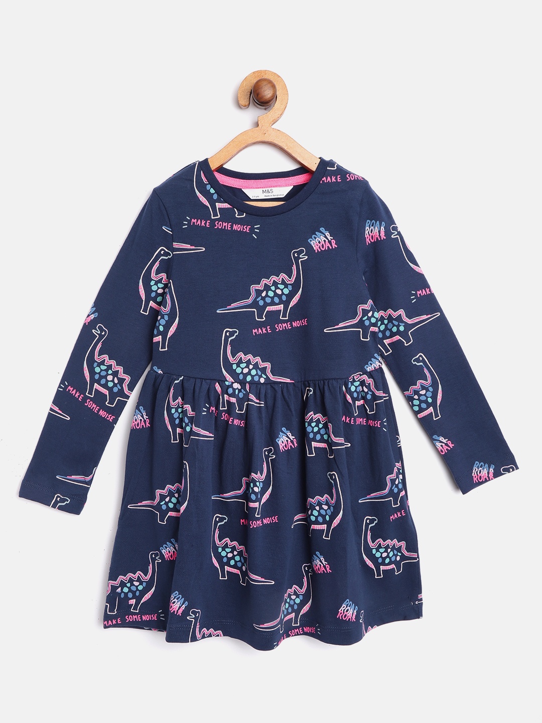 

Marks & Spencer Girls Navy Blue Printed A-Line Dress