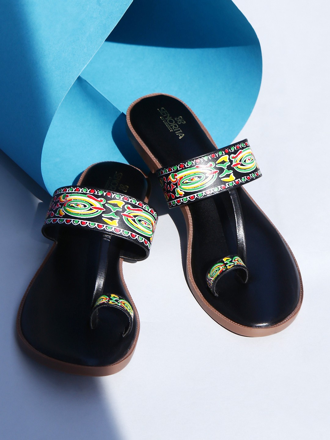 

Liberty Women Black Printed One Toe Flats