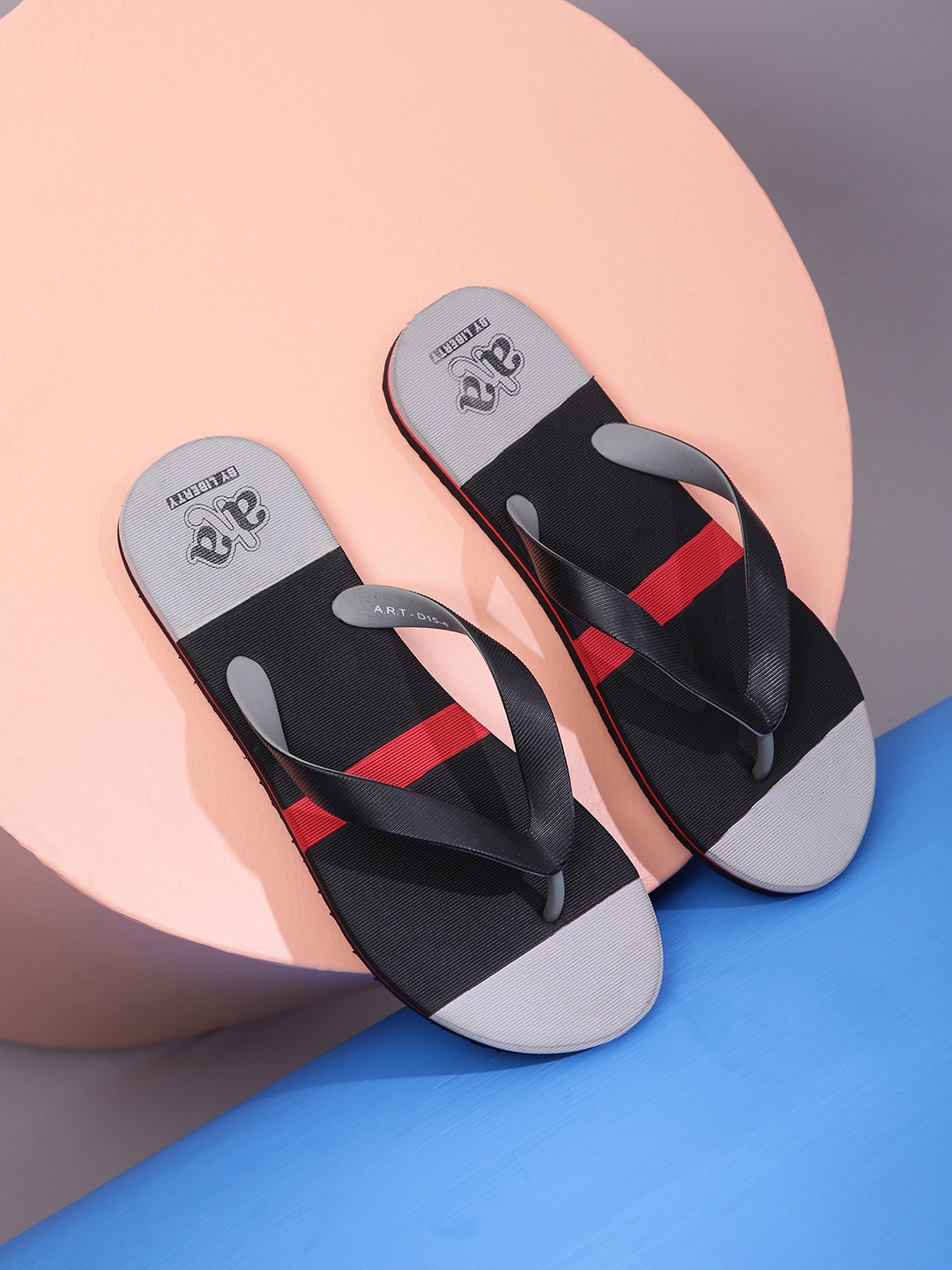

Liberty Men Black & Grey Colourblocked Thong Flip-Flops