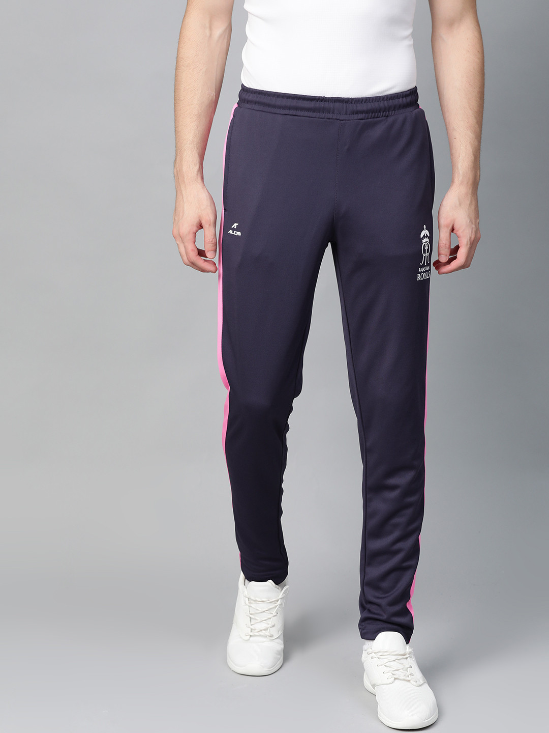 

Alcis Men Navy Blue Solid Rajasthan Royal Slim Fit Track Pants