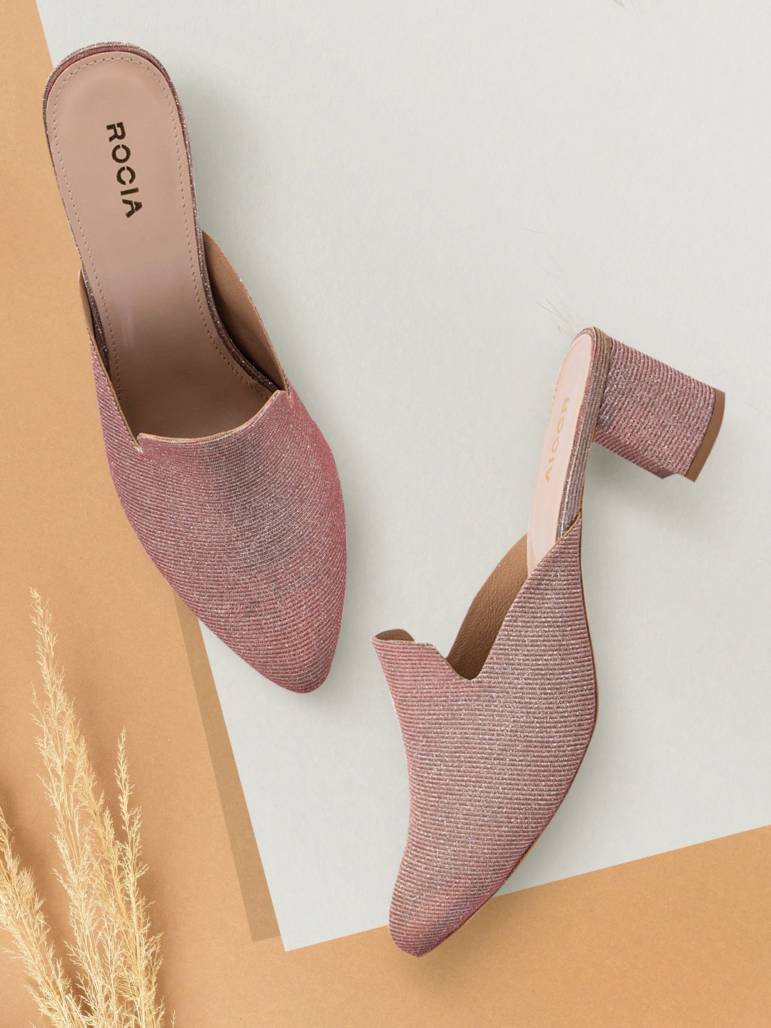 

Rocia Women Champagne Solid Mules