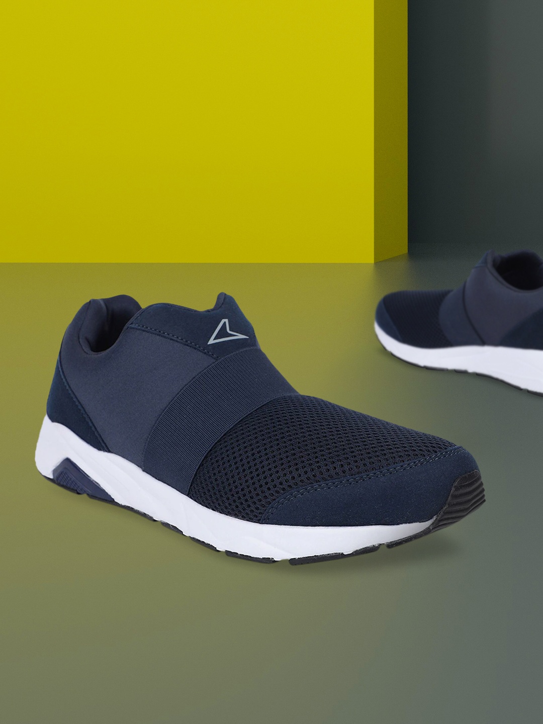 

Power Men Navy Blue Mesh Walking Shoes