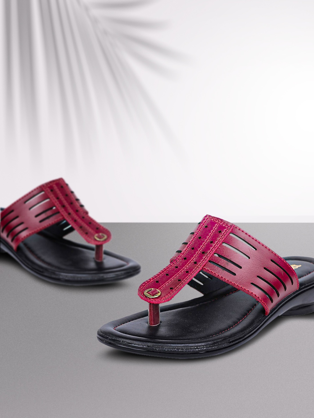 

Bata Women Maroon Solid Sandals