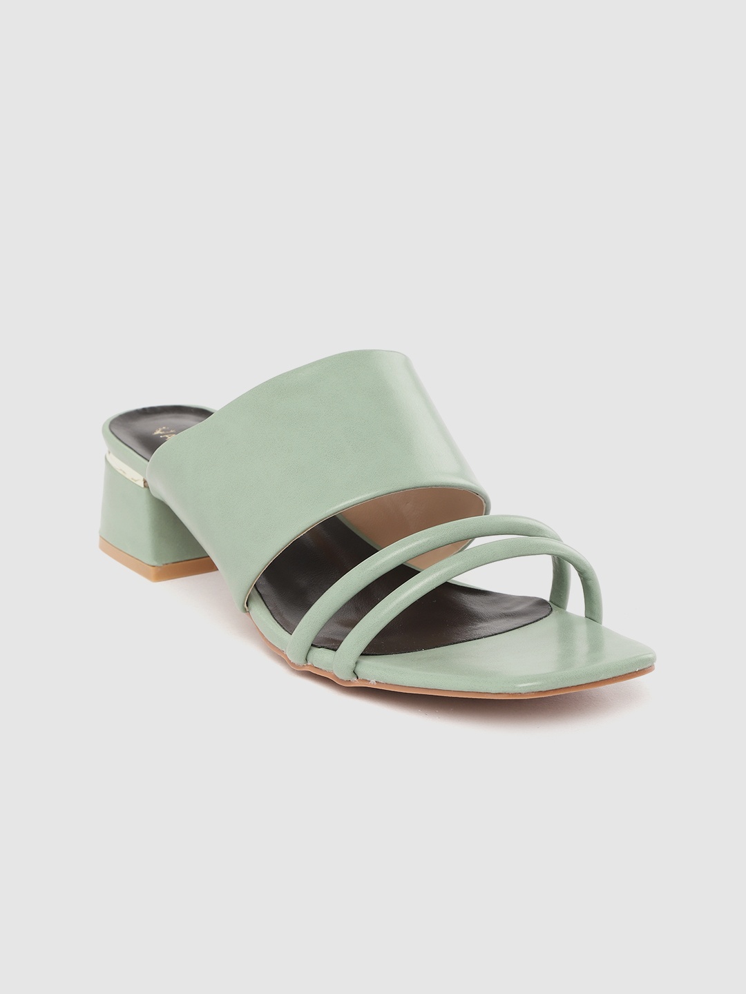 

Allen Solly Women Sea Green Solid Block Heels