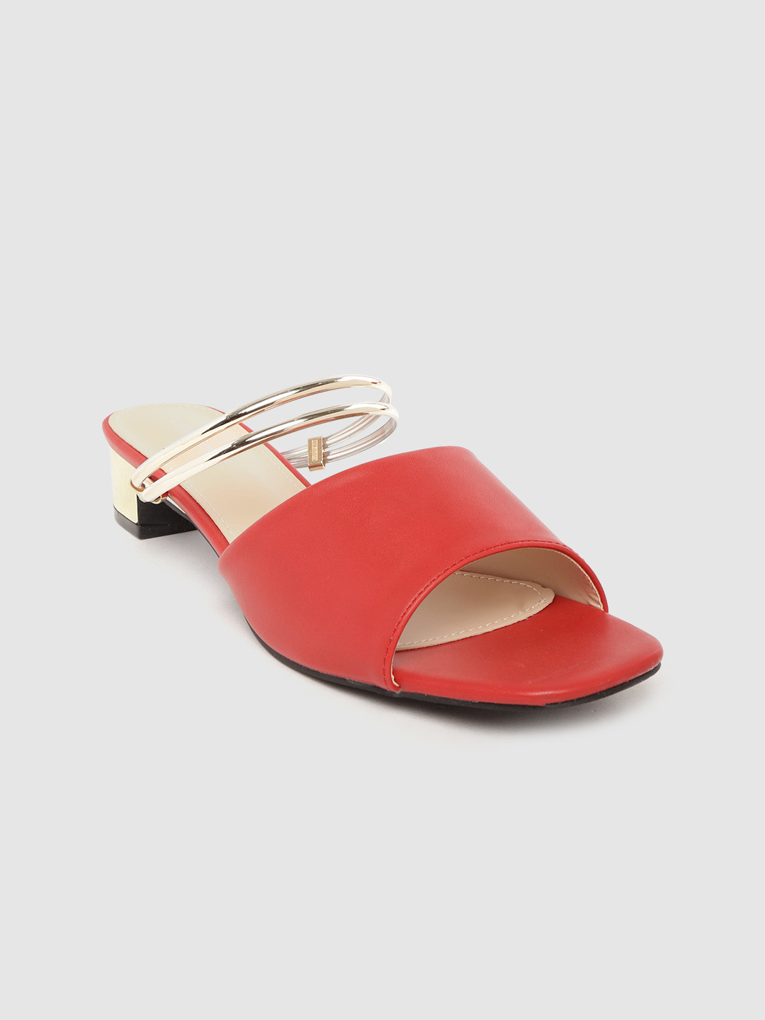 

Allen Solly Women Red & Gold-Toned Solid Heels