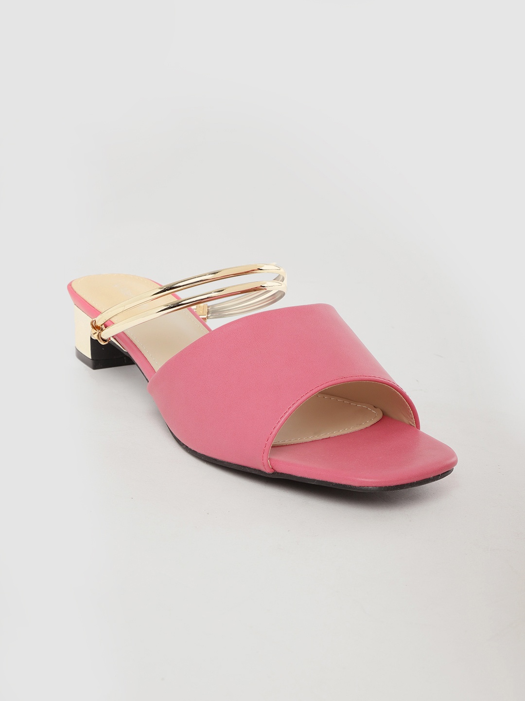 

Allen Solly Women Pink & Gold-Toned Solid Heels