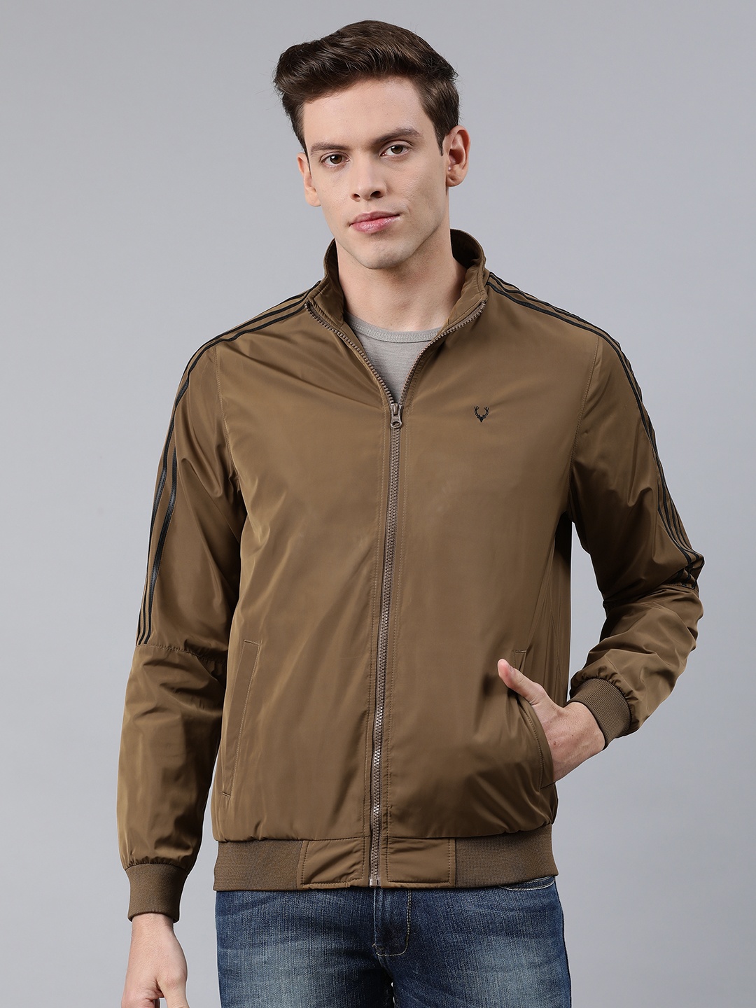 

Allen Solly Sport Men Khaki Solid Bomber