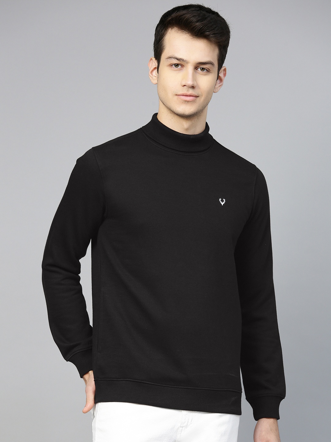 

Allen Solly Men Black Solid Sweatshirt