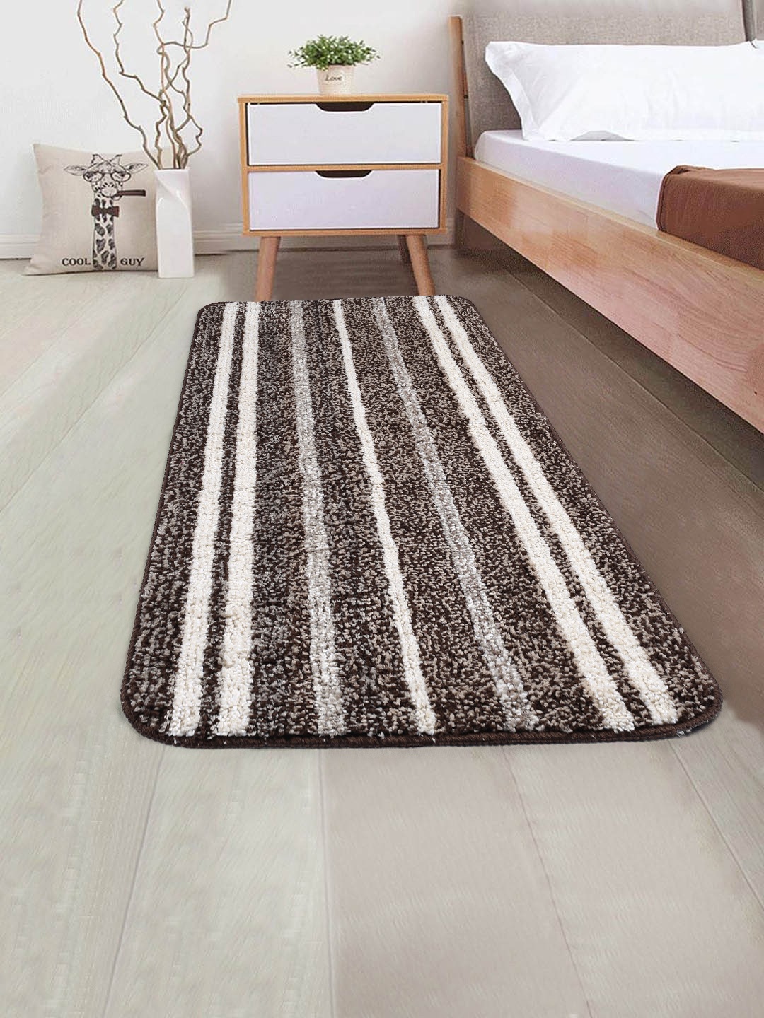 

Saral Home Brown & White Striped Anti-Skid Floor Runner