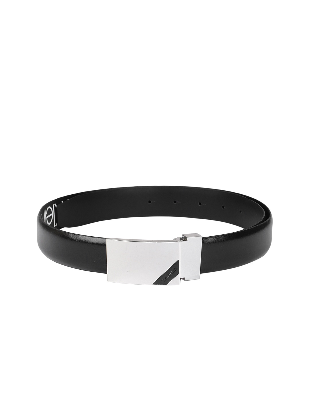 

Calvin Klein Men Black Solid Leather Belt