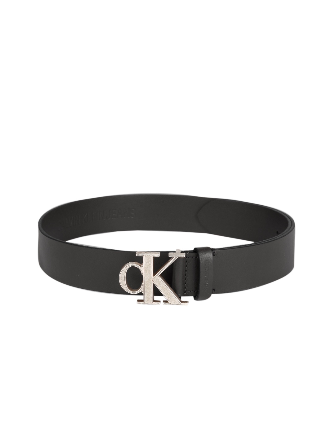 

Calvin Klein Men Black Solid Leather Belt