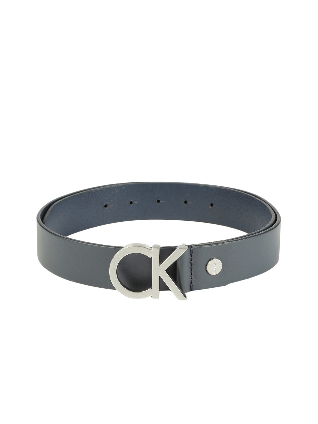 

Calvin Klein Men Navy Blue Solid Leather Belt