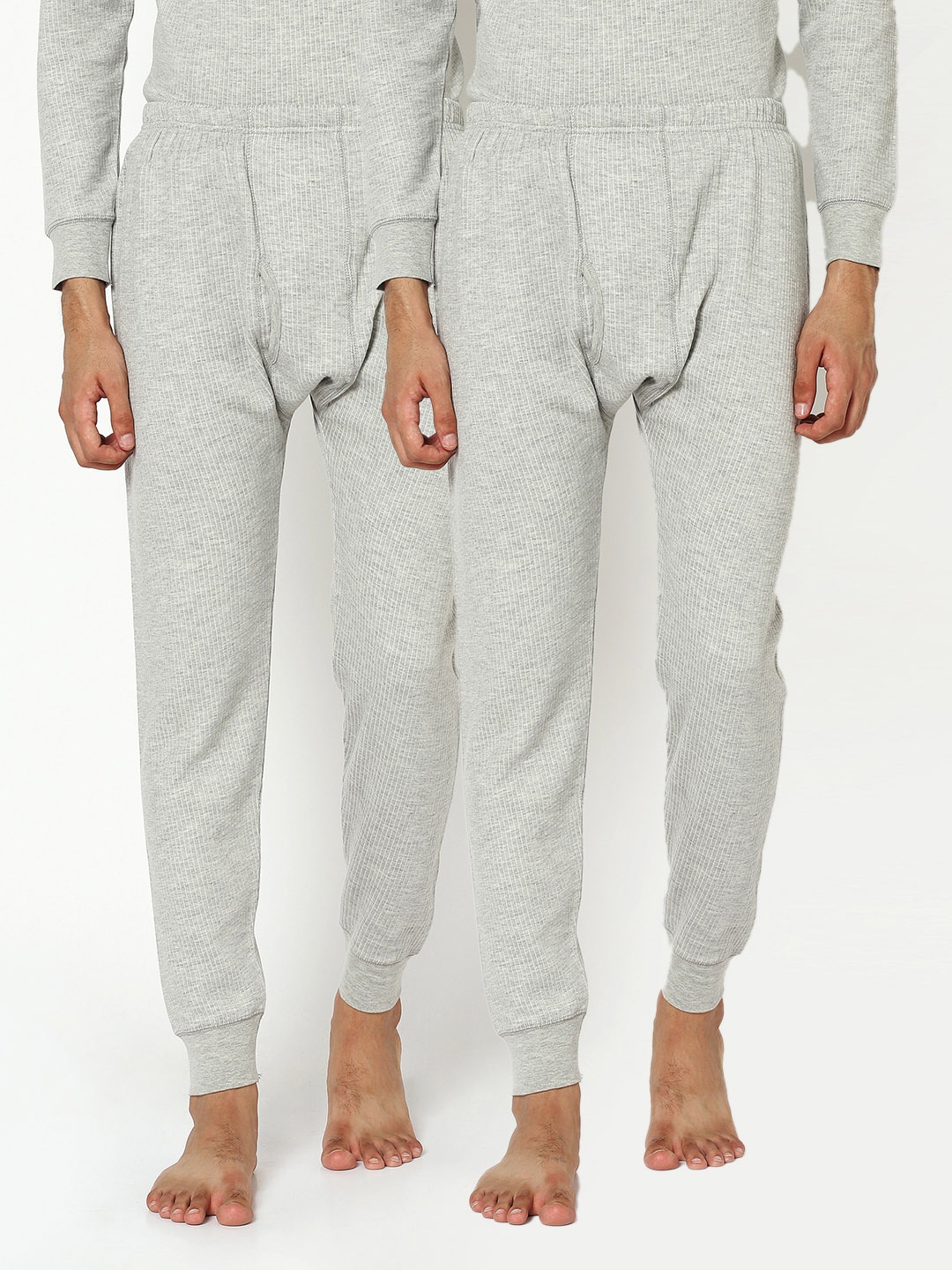 

ARMISTO Men Pack Of 2 Grey Quilted Thermal Bottoms
