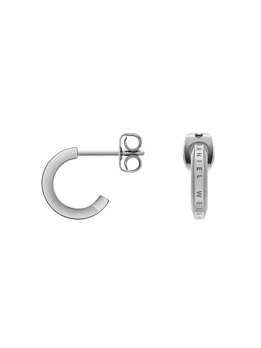 

Daniel Wellington Silver Plated Stainless Steel Circular Half Hoop Earrings