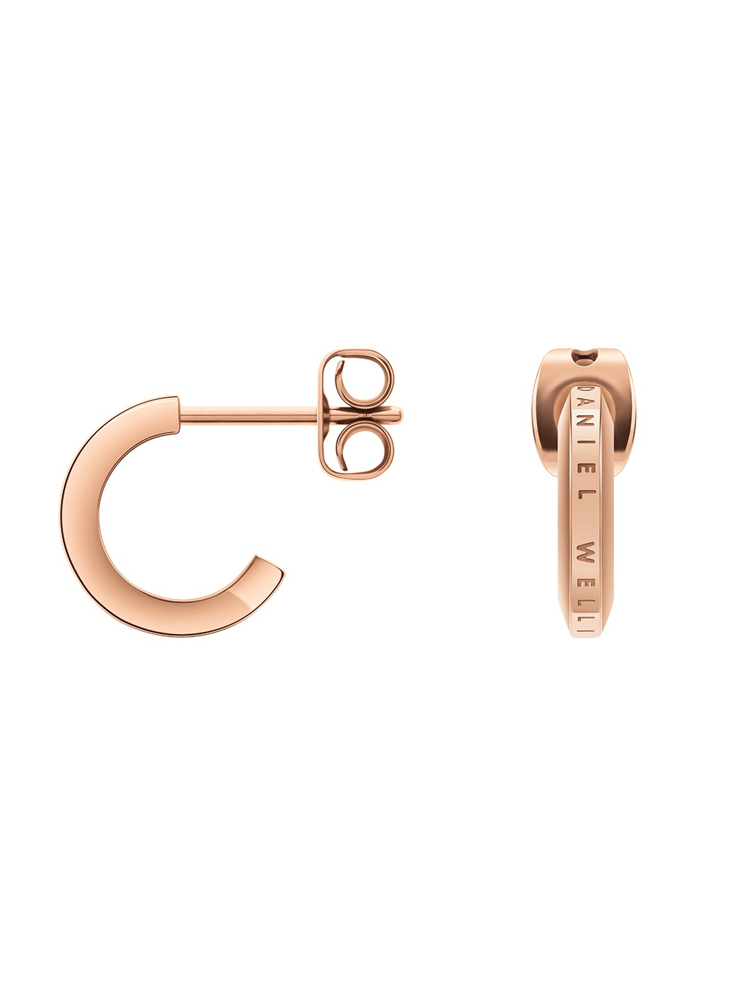 

Daniel Wellington Rose Gold Plated Stainless Steel Circular Half Hoop Earrings