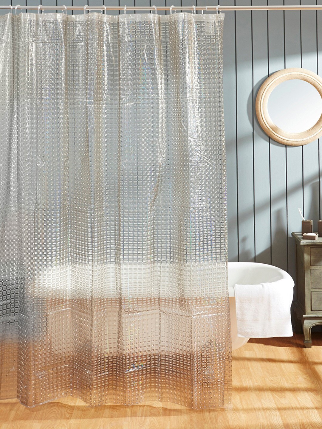 

OBSESSIONS Black Eva 3D Shower Curtain