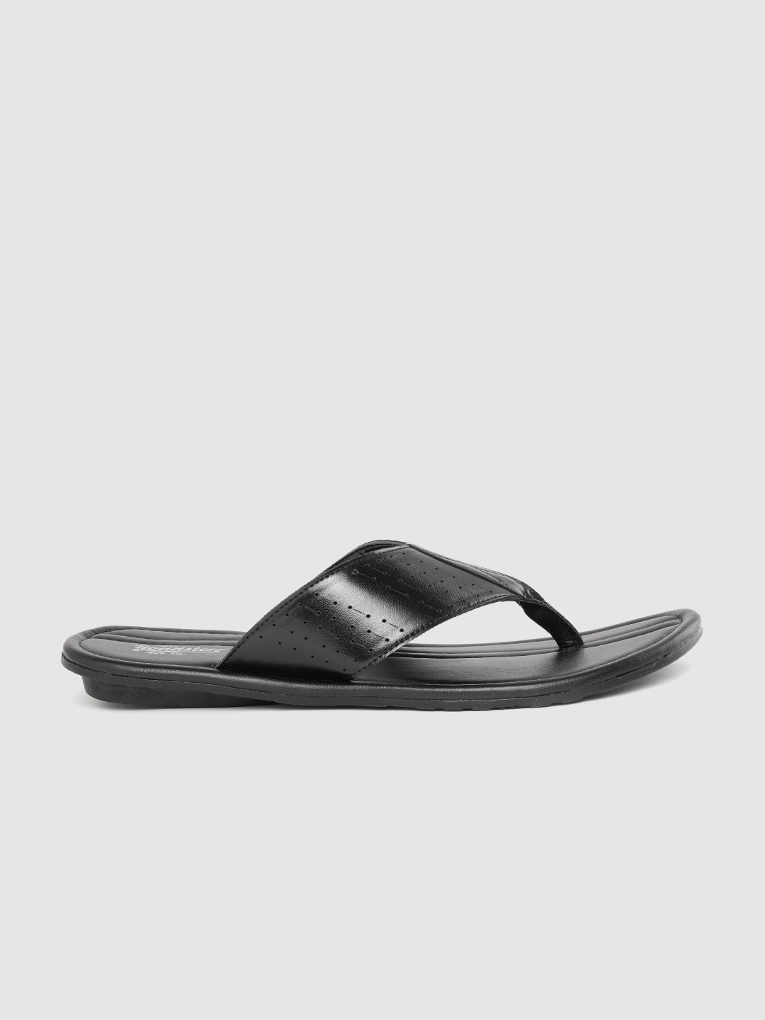 

Roadster Men Black Perforated Comfort Sandals