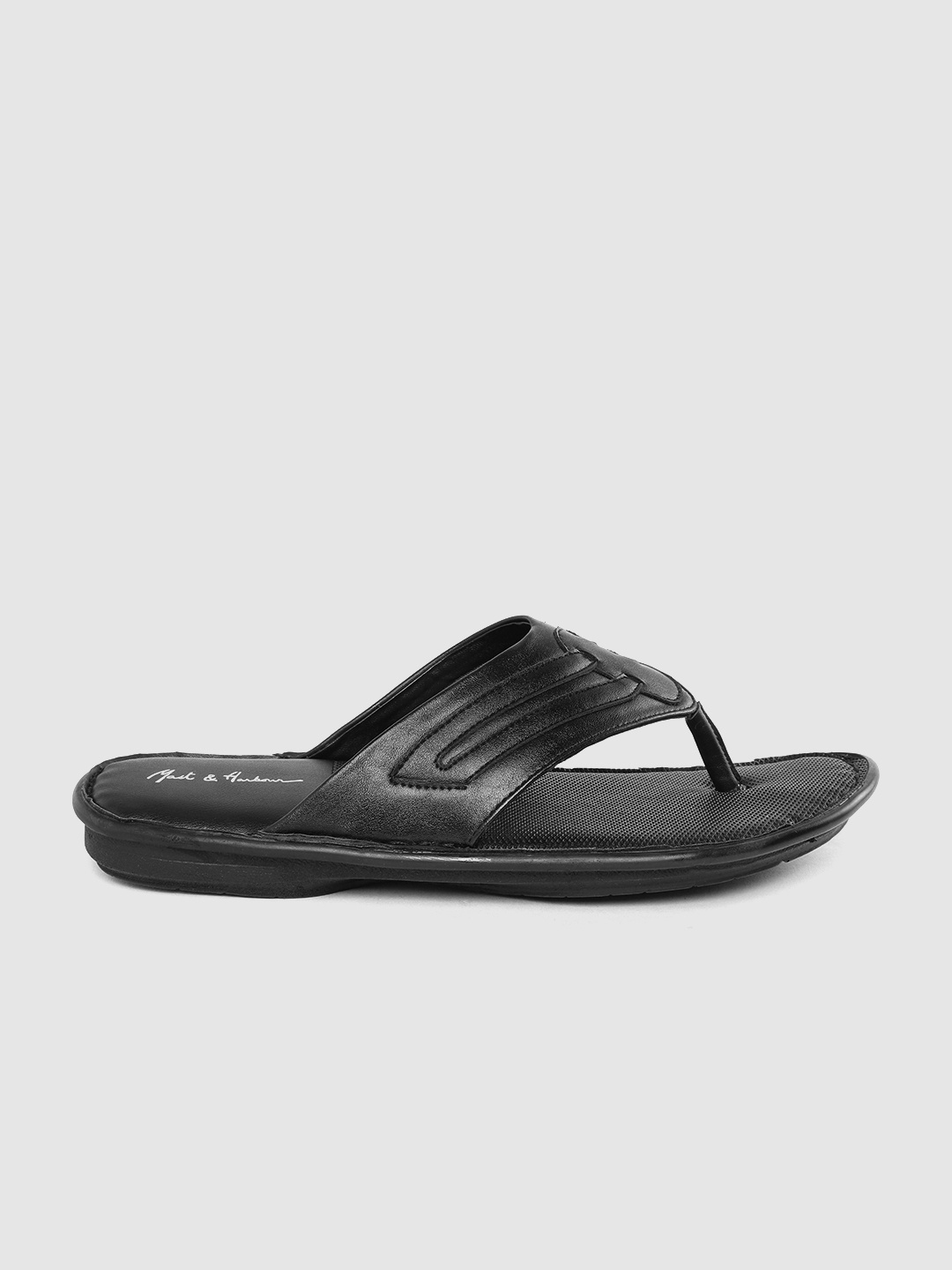 

Mast & Harbour Men Black Comfort Sandals