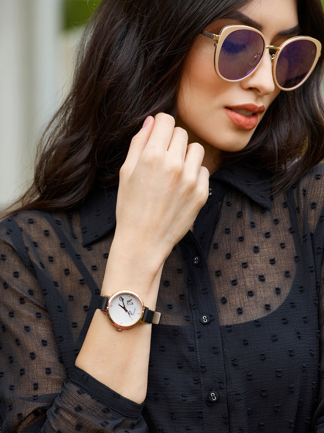

CORSICA Women White Analogue Leather Watch LSA-C0-010-01