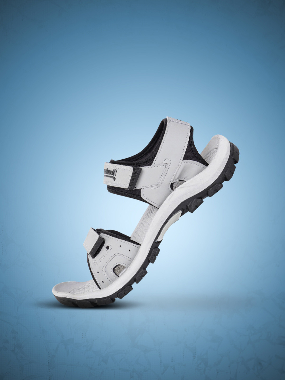 

Roadster Men Light Grey Solid Sports Sandals