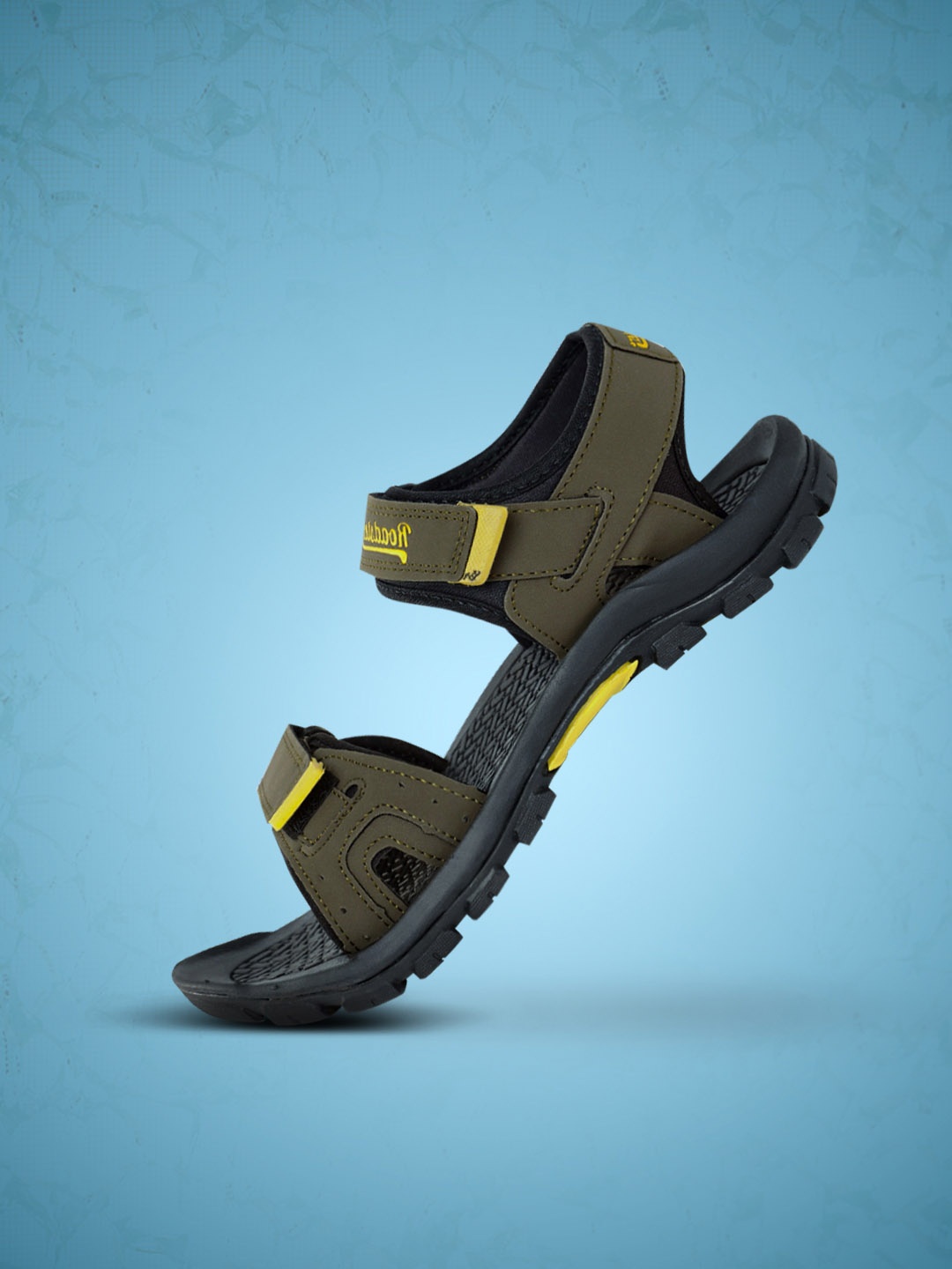

Roadster Men Olive Green Solid Sports Sandals