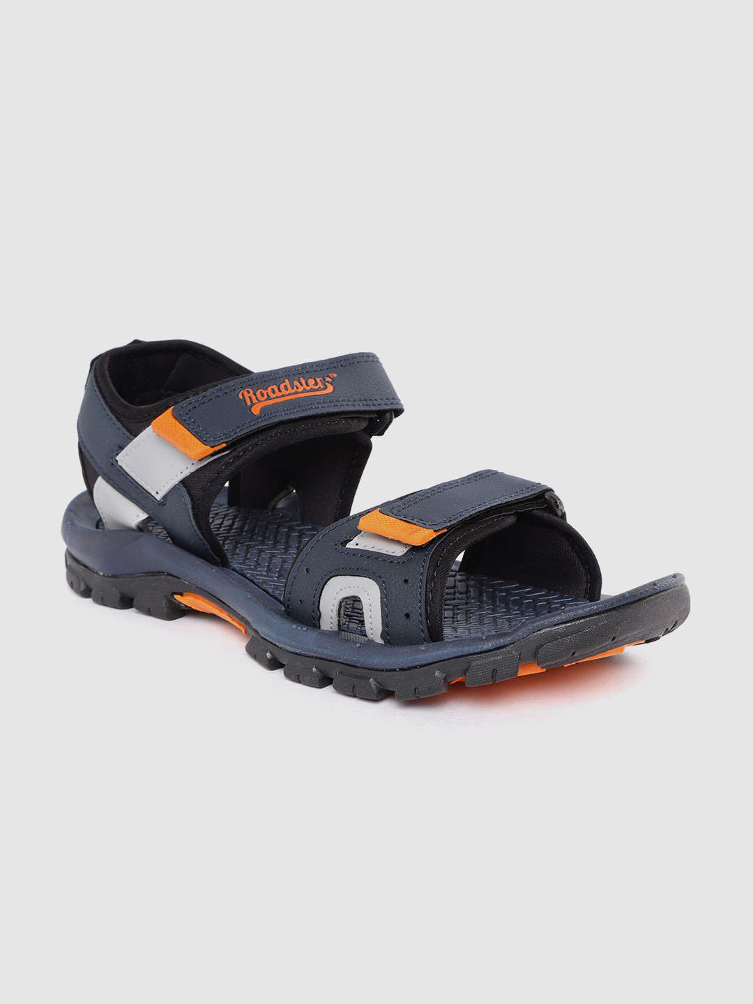 

Roadster Men Navy Blue Solid Sports Sandals