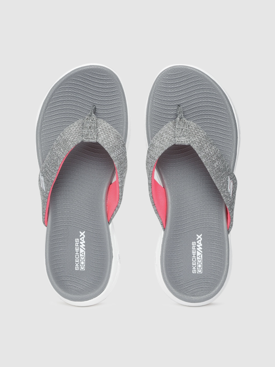 

Skechers Women Grey Solid On The Go 600 Thong Flip-Flops