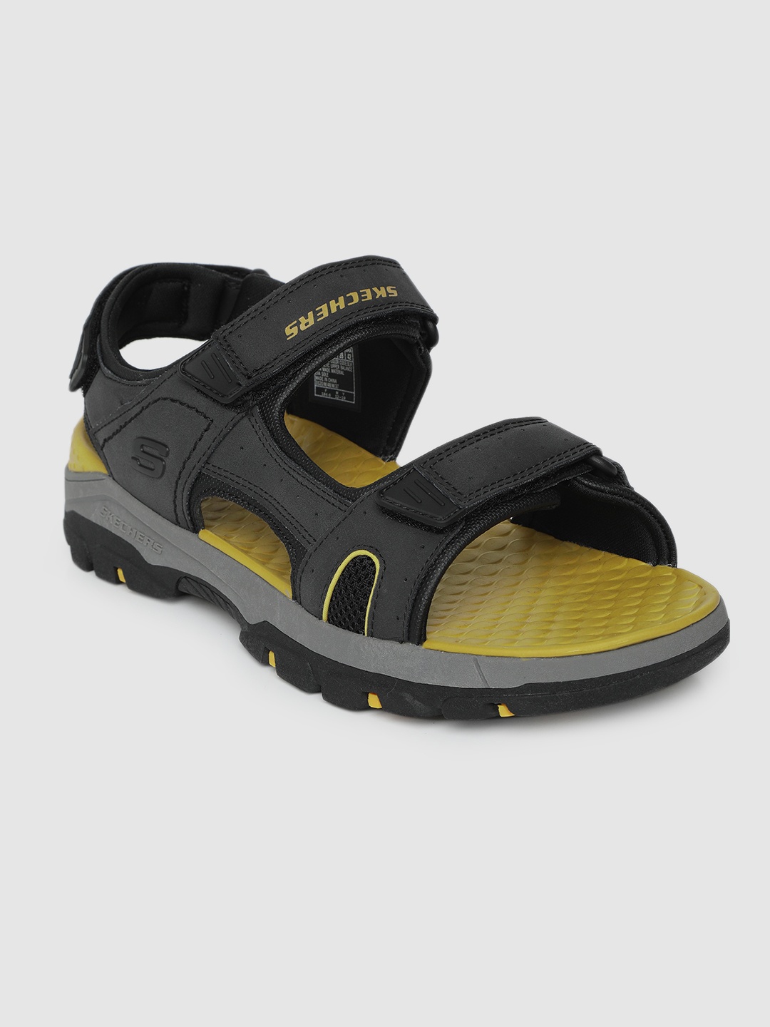 

Skechers Men Black TRESMEN Sports Sandals