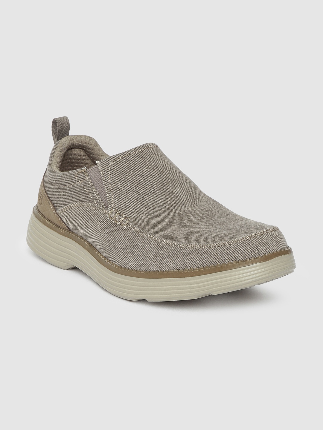 

Skechers Men Brown Slip-On Sneakers