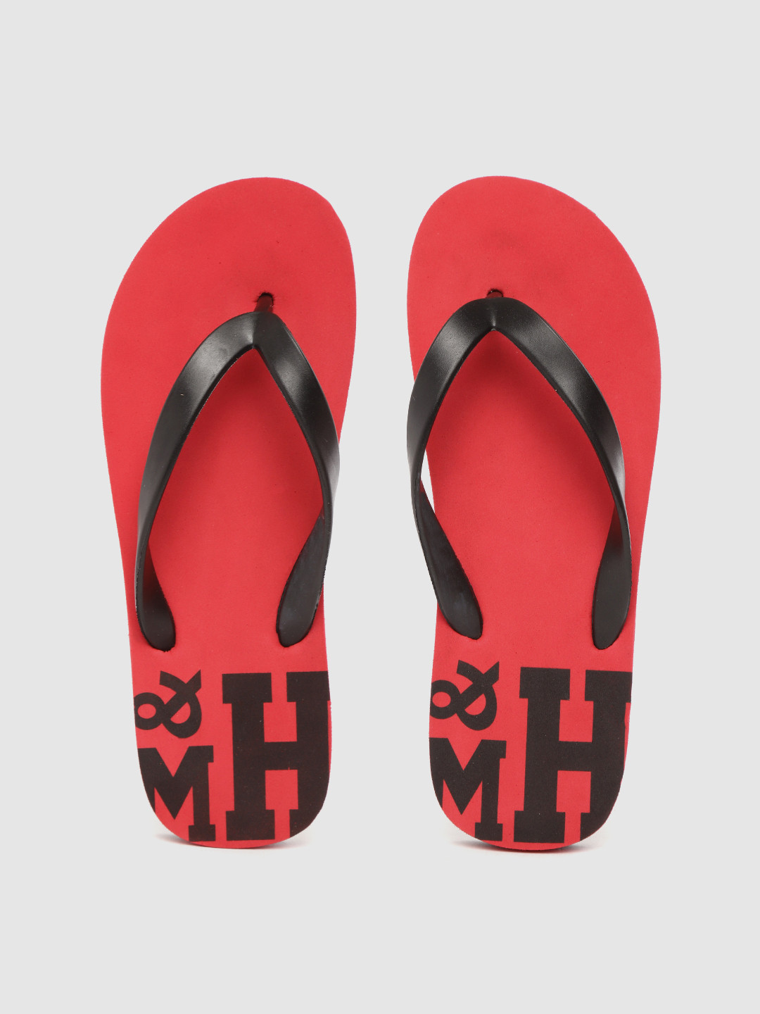 

Mast & Harbour Men Black & Red Printed Thong Flip-Flops