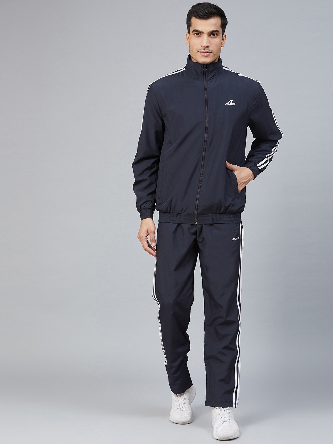 

Alcis Men Navy Blue Solid Tracksuit