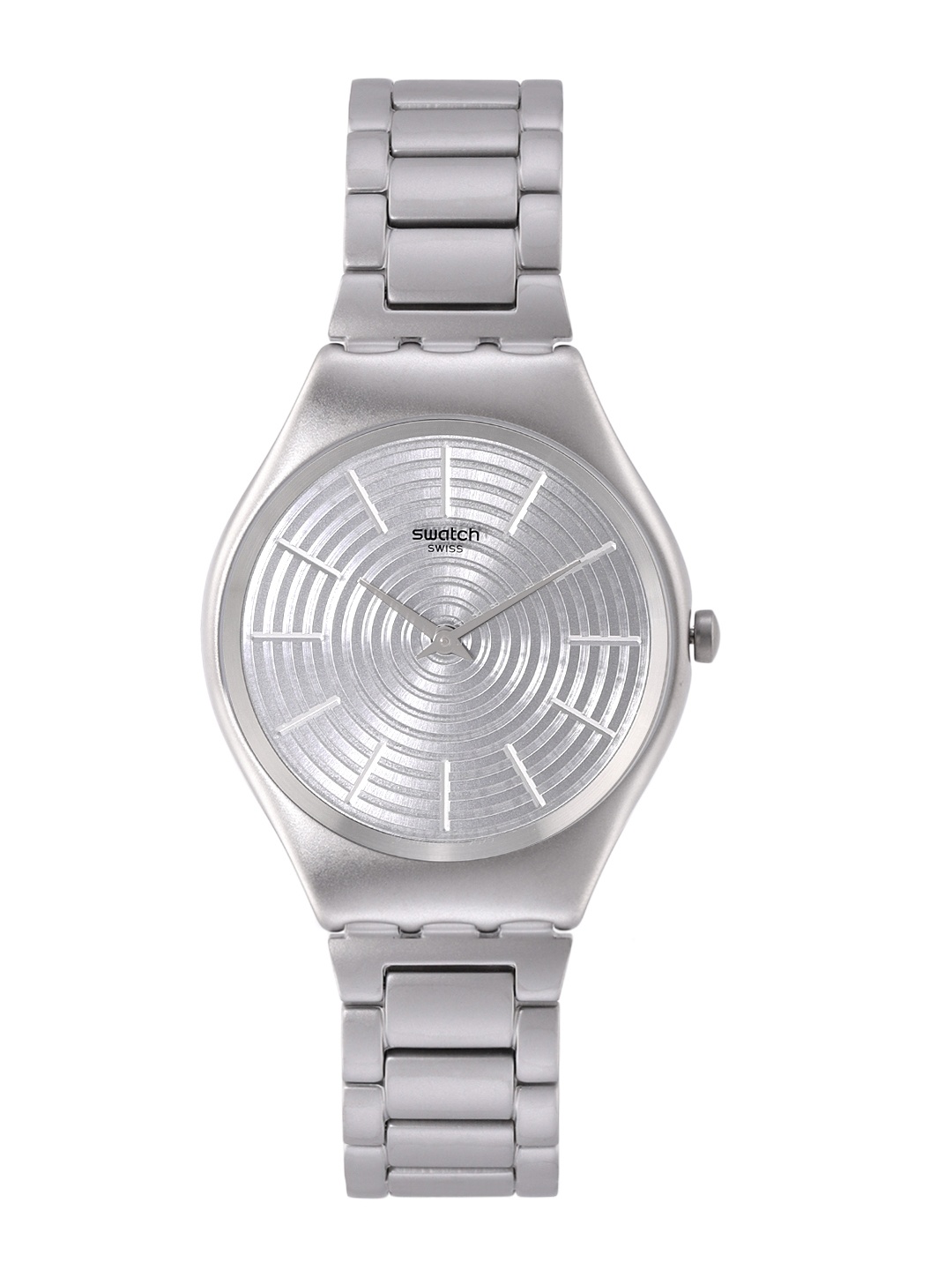 

Swatch Unisex Silver-Toned Swiss Water Resistant Analogue Watch SYXS129G