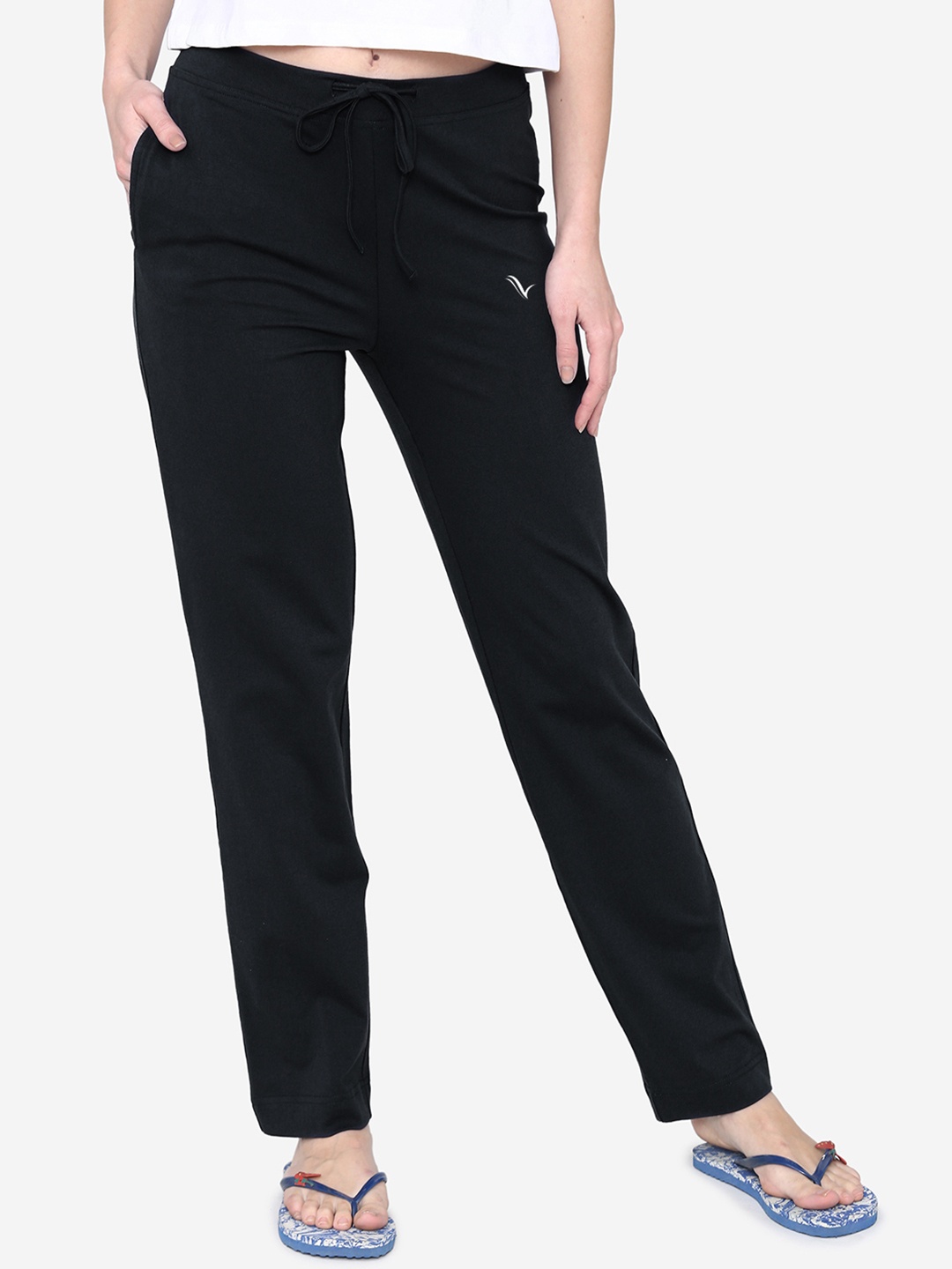 

Vami Women Black Solid Lounge Pants