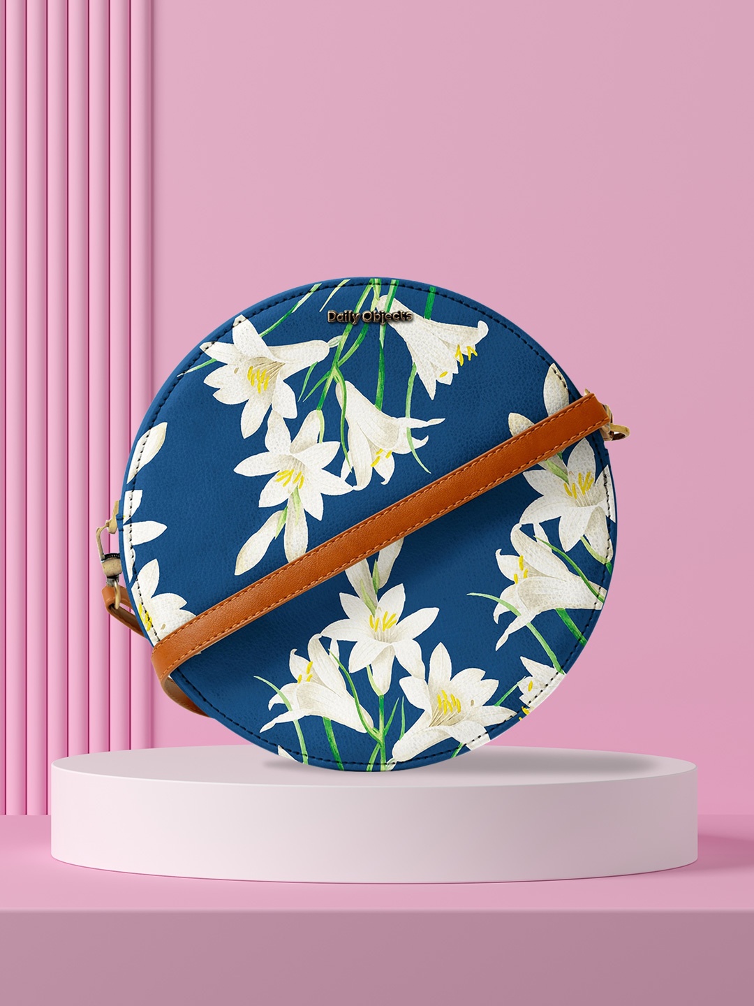 

DailyObjects Blue & White Printed Sling Bag