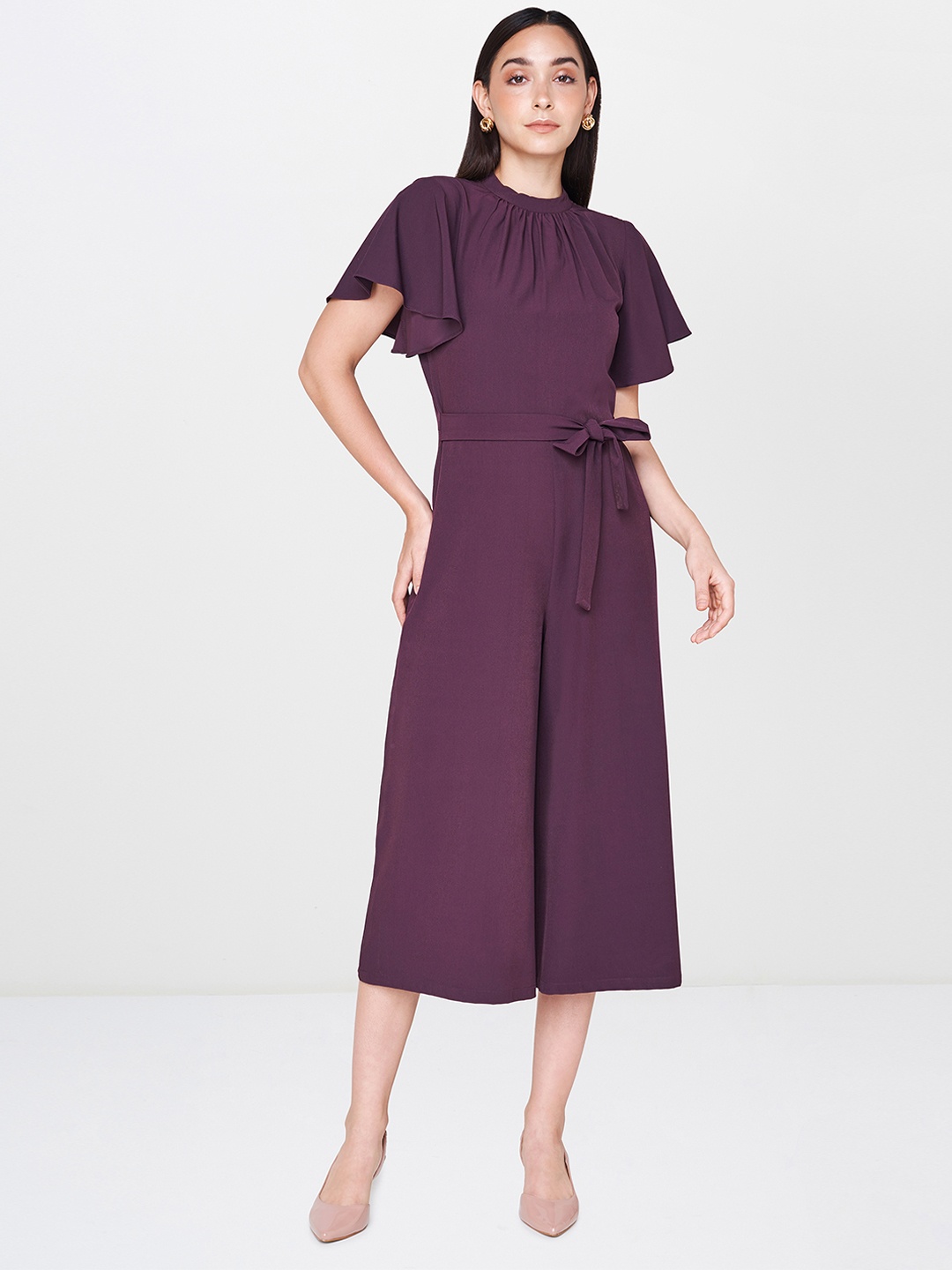 

AND Burgundy Culotte Jumpsuit