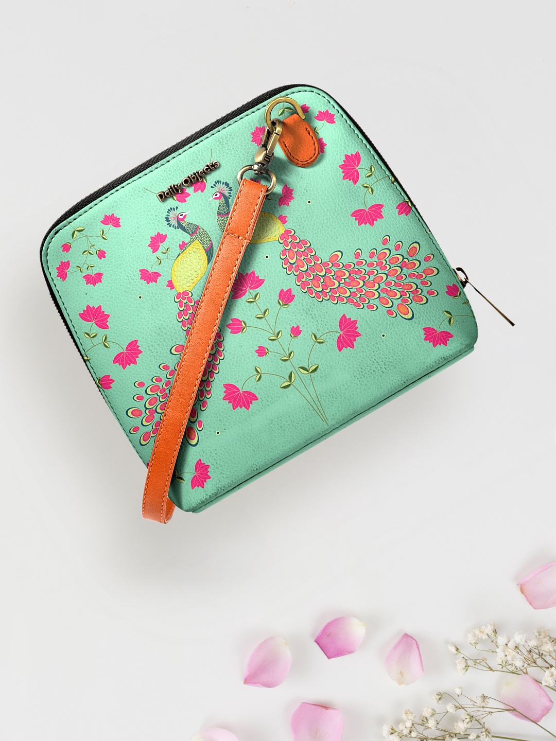 

DailyObjects Sea Green & Pink Printed Sling Bag