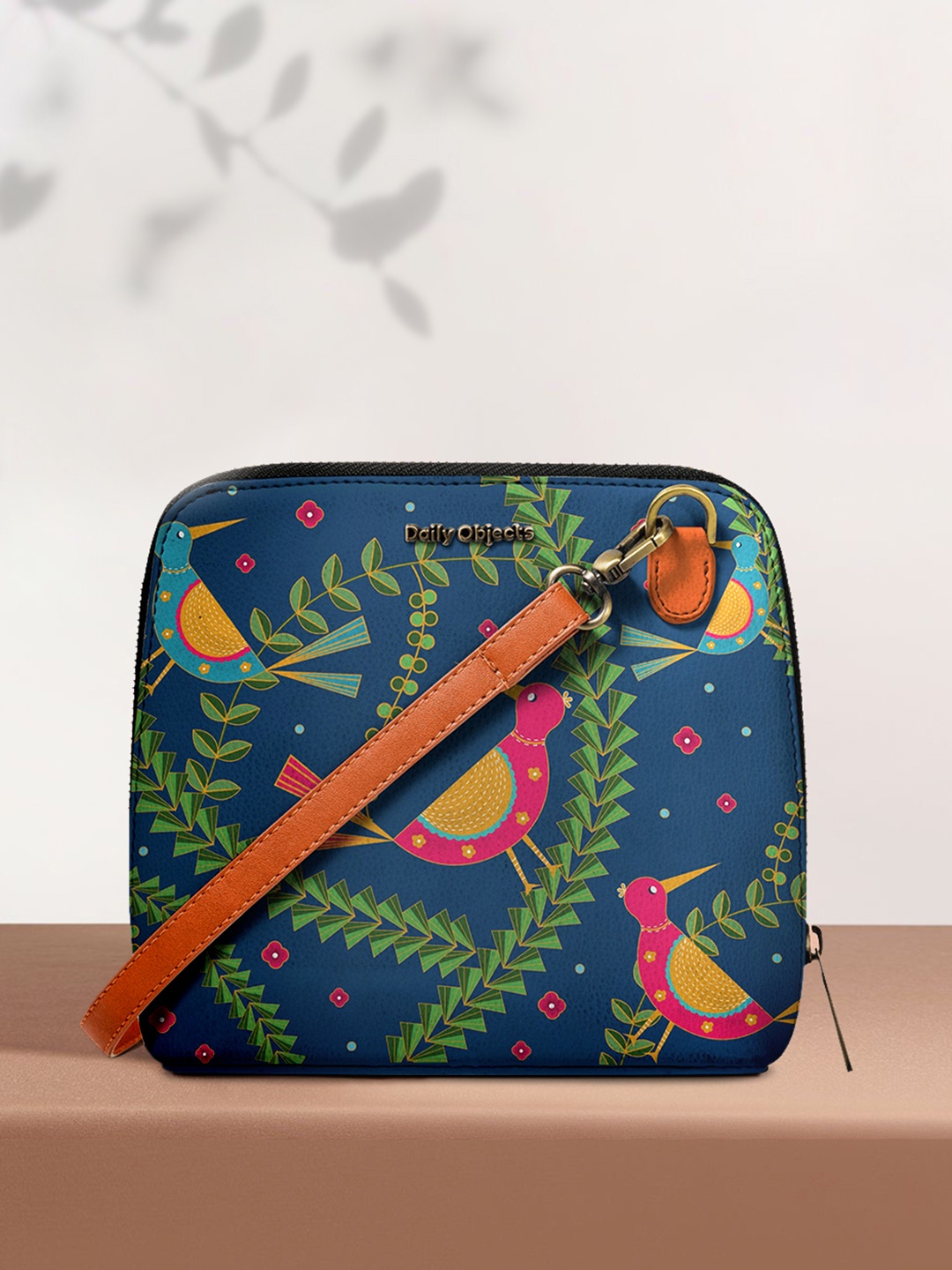 

DailyObjects Blue & Green Printed Sling Bag