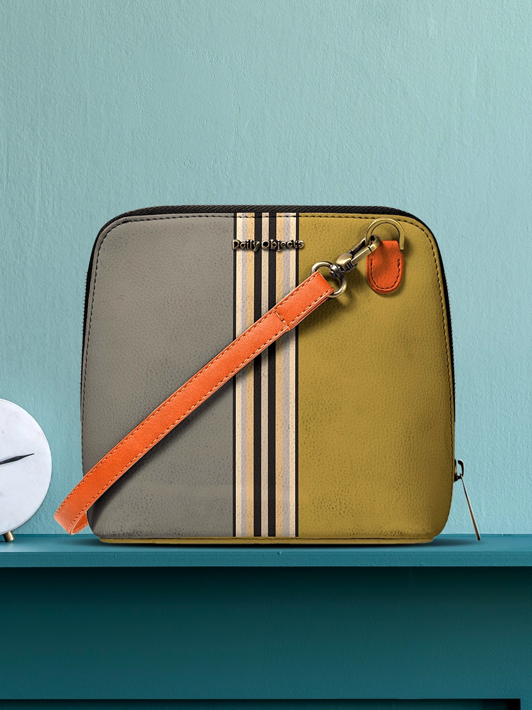 

DailyObjects Green & Grey Colourblocked Sling Bag