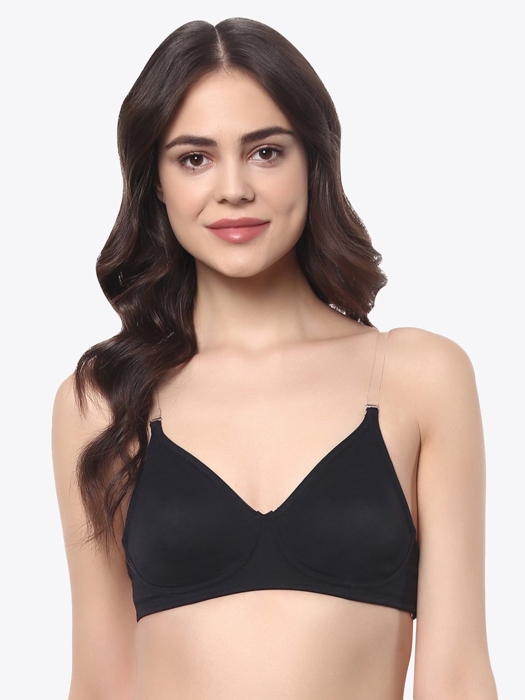 

Soie Black Solid Non-Wired Non Padded Everyday Bra CB-321ABLACK